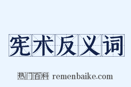 宪术反义词是什么意思的图片
